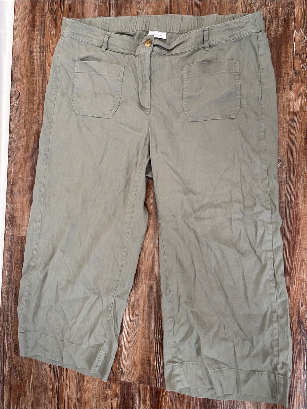 J. Jill Crop Wide-Leg Linen Pants